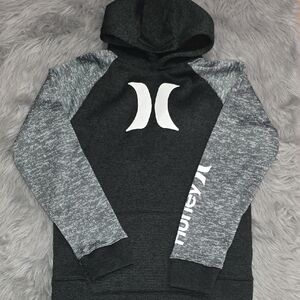 Hurley Youth Charcoal and Heather Gray Hoodie